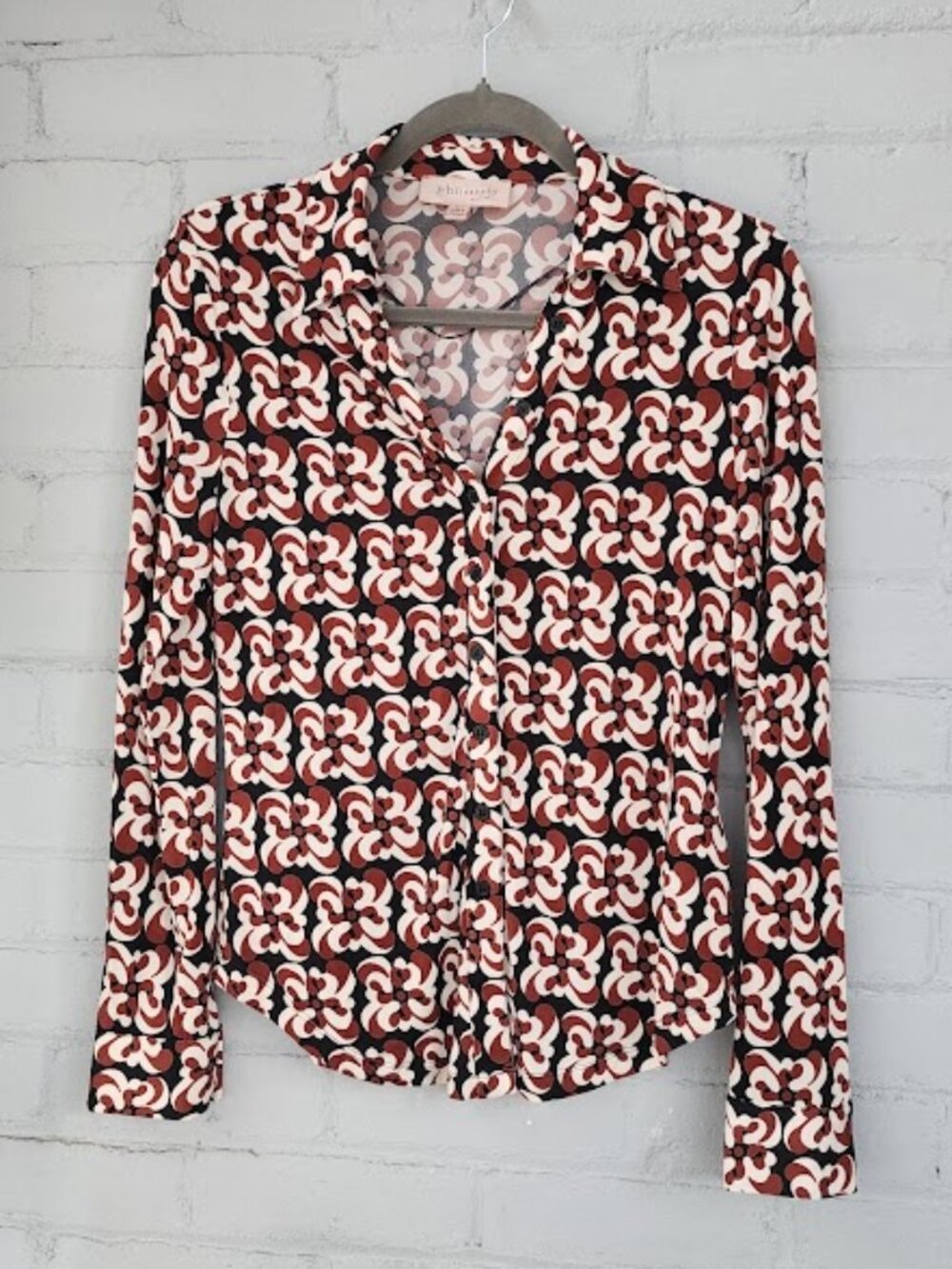 Philosophy Republic Clothing Retro Floral Button-Down Shirt S Small